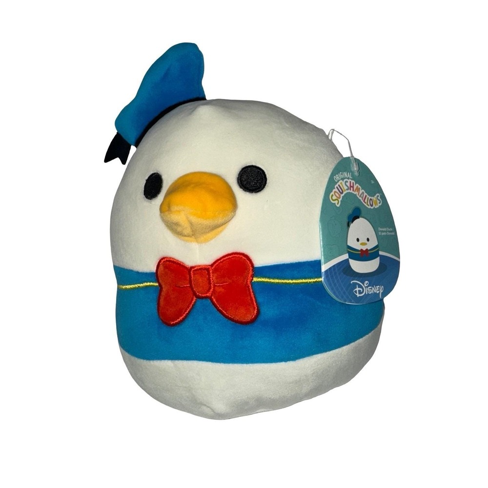 Disney Donald Duck Squishmallow 8 Inch Plush Blue Sailor Hat SQK0893 NEW
